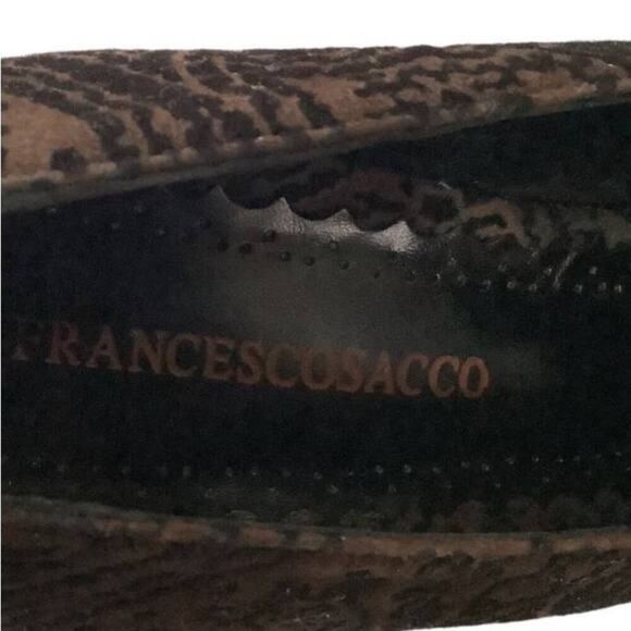 Francesco Sacco Viola Suede Embroidered High Vamp Platform Pump Size 9.5 Italian - Picture 7 of 11